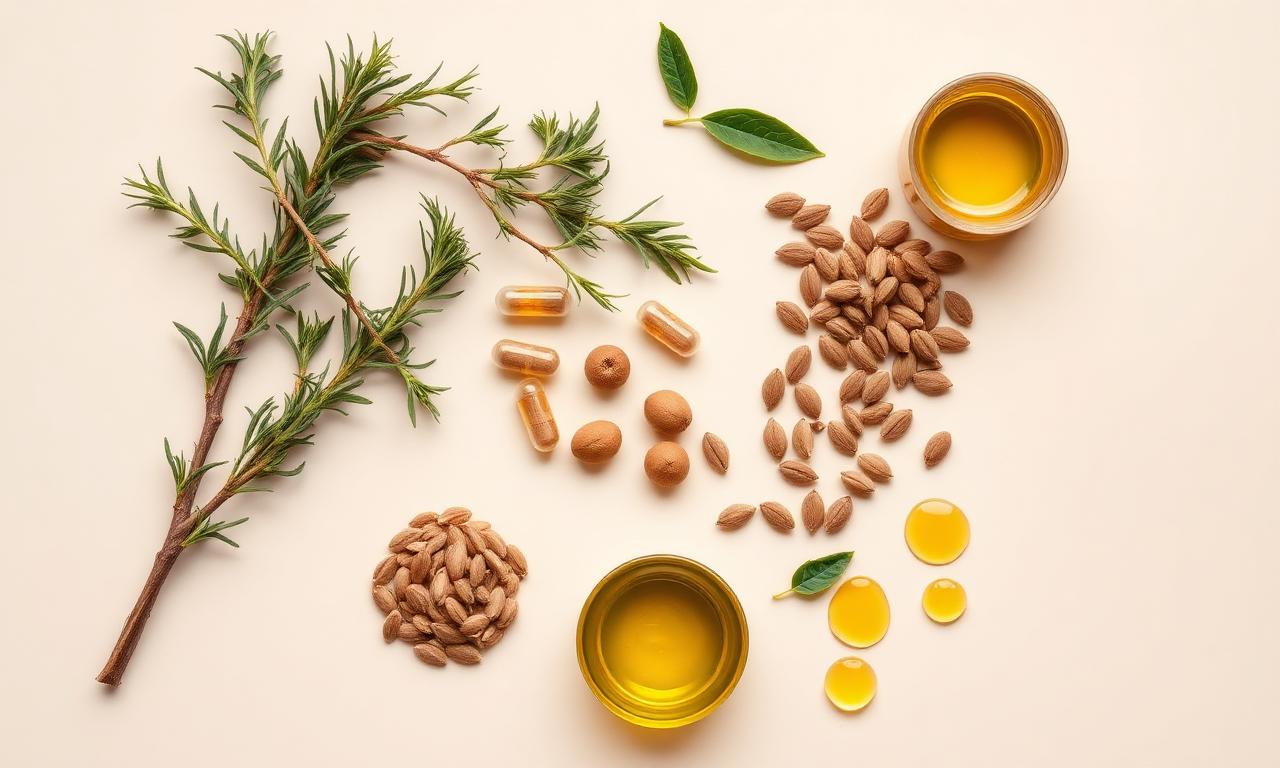 Natural ingredients in HairVigor Vitality serum: rosemary, biotin, pumpkin seed and castor oil
